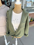 Linen Gauze Top - Light Olive