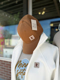 MN Faux Suede Patch Baseball Hat - Saddle Brown