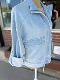 Denim Jacket With Cargo Pocket - Light Wash