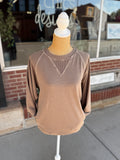 Vintage Pullover with Pockets - Mocha