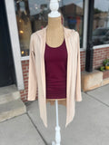 Hooded French Terry Cardigan