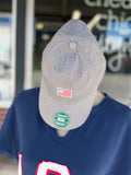 Flag Patch Baseball Hat - Grey
