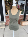 Racerback Tank Top - Light Olive