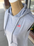 USA Flag Patch Sleeveless Sweatshirt