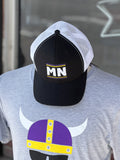 MN Vikings Stripes Trucker Hat - Black