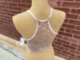 Vintage Wash Ribbed Padded Bralette - Camel