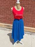 Smocked-Waist Skirt with Pockets
