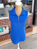 Sun-Cool Sporty Zip Tank - Royal