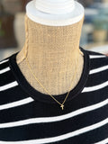 Mini Cross Charm Necklace - Gold