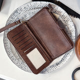 Multi-Section Wristlet Wallet - Chocolate