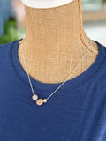 Silver Stone Trio Necklace