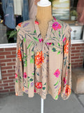 Floral Printed Blouse - Sand