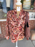 Mauve Floral Printed Blouse