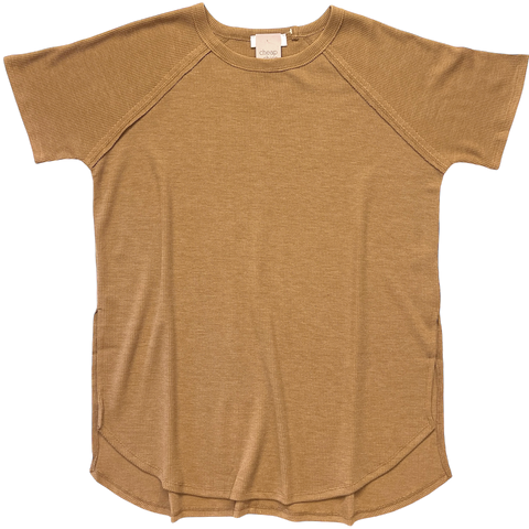 Baby Waffle Tunic Top - Camel