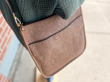 Denim Crossbody Bag - Brown