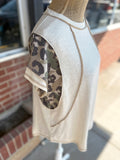 Animal Print & Camo Raglan Top