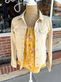 Vintage Washed Jacket - Latte