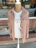Ribbed Shacket - Camel