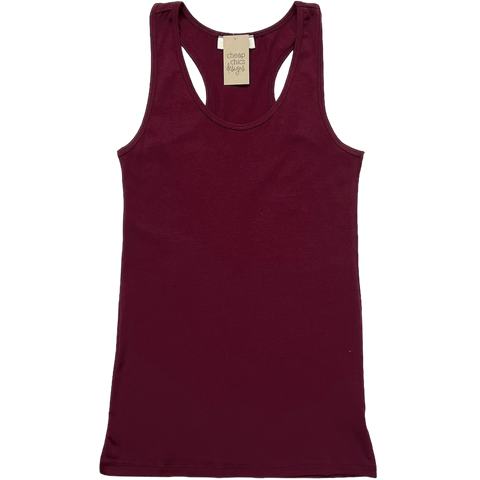 Racerback Tank Top - Dark Burgundy