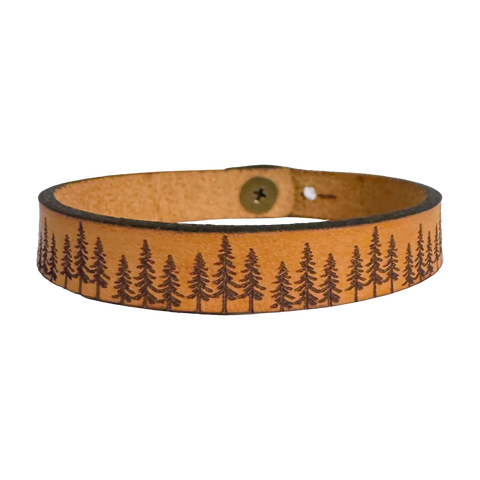 Leather Bracelet - Pines