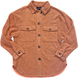 Brushed Waffle Shacket - Light Rust