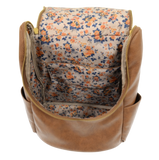 Side Pocket Backpack - Saddle Brown