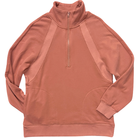 1/2-Zip Sweatshirt - Dusty Coral Mauve