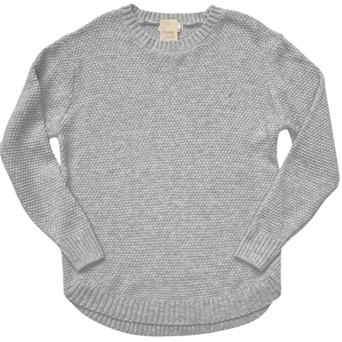 Round-Neck Sweater - Light Grey