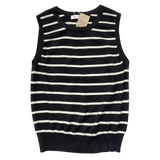 Sleeveless Stripe Sweater
