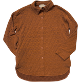 Rust Quilted Snap Shacket