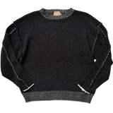 Black Reverse-Seam Sweater