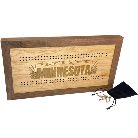 MN Waterfowl Cribbage Board