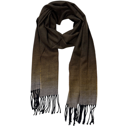 Lightweight Oblong Scarf - Brown Ombre