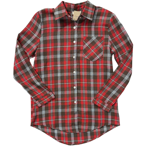 Flannel Shirt - Red/Brown