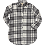 Long Flannel Shacket - Black