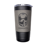 MN Loon Oval 20 oz. Leather Tumbler