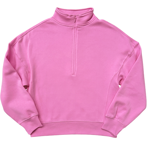 Half Zip Pullover - Candy Pink