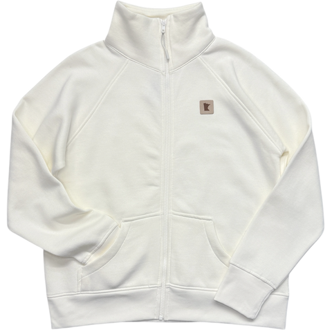 MN Suede Patch Full Zip Sweatshirt