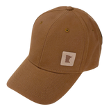 MN Faux Suede Patch Baseball Hat - Saddle Brown
