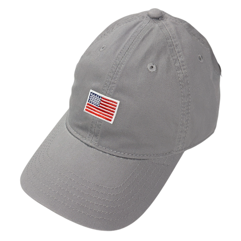 Flag Patch Baseball Hat - Grey