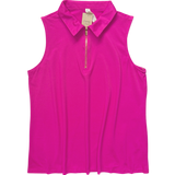 Sun-Cool Sporty Zip Tank - Magenta