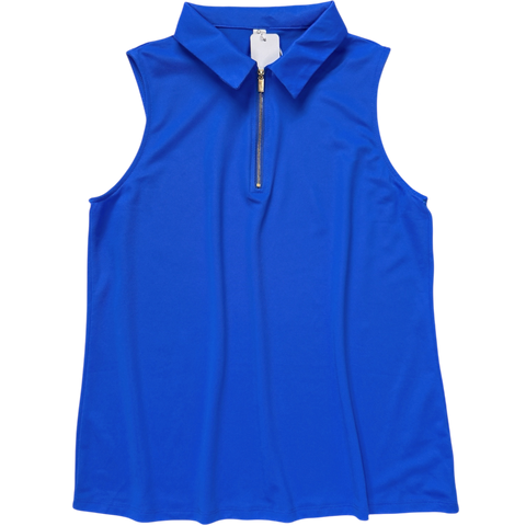 Sun-Cool Sporty Zip Tank - Royal
