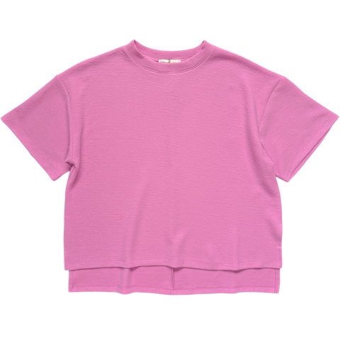 Side Slit Hi-Low Top - Candy Pink