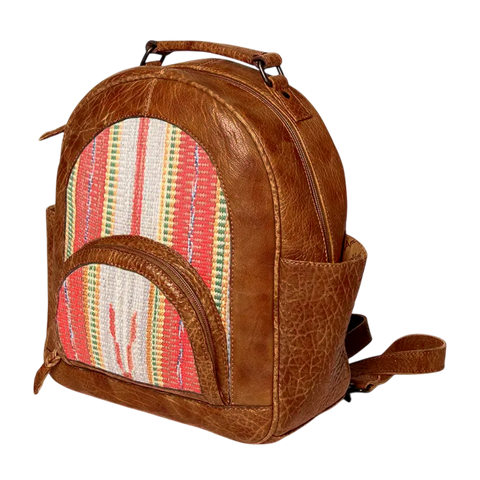 Genuine Leather Aztek Backpack