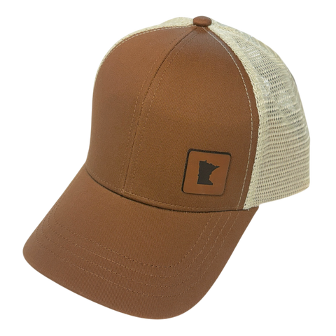 MN Leather Patch Hat - Caramel