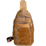 Geniune Leather Sling Bag - Light Brown