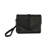 Whipstitch Crossbody/Wristlet - Black