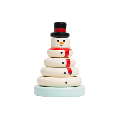 Wooden Snowman Stacking Toy