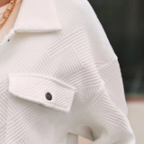 Textured Button Shacket - Ivory