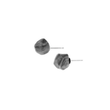 Black Jasper Nugget Stud Earrings